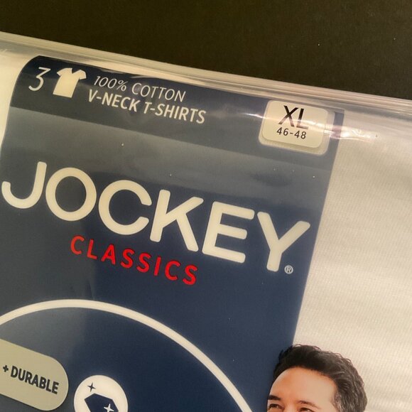 JOCKEY CLASSICS Men's Set of 3 V-Neck T-Shirts NIP Size 46-48 XL - Picture 5 of 5